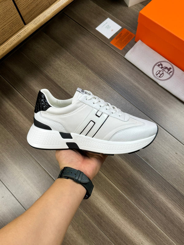 SNEAKER HM TRAIL IN PELLE DI VITELLO BIANCA