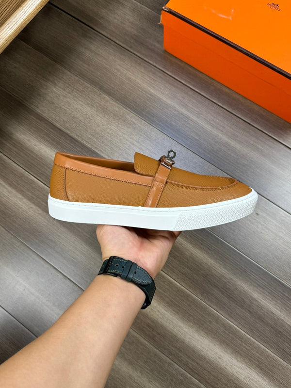 HM GAME SLIP-ON SNEAKER OCHRE CALFSKIN