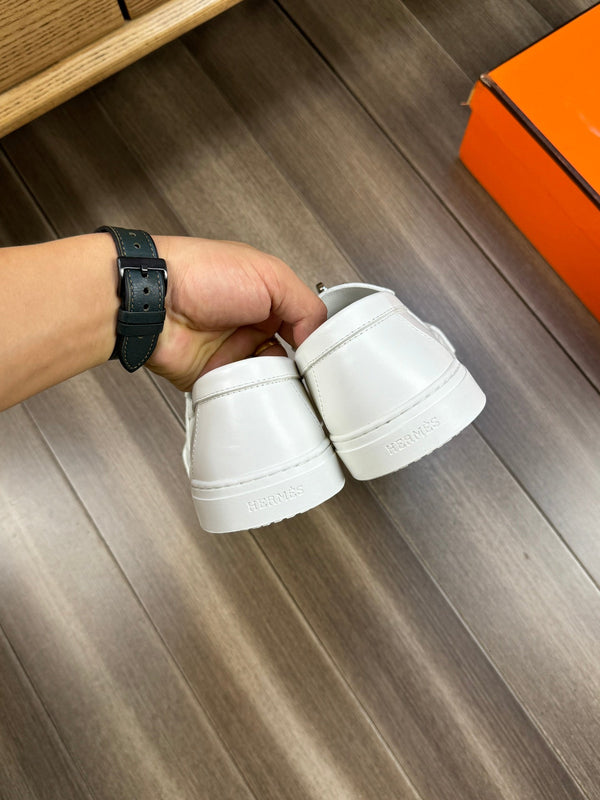 HM GAME SLIP-ON SNEAKER WHITE CALFSKIN