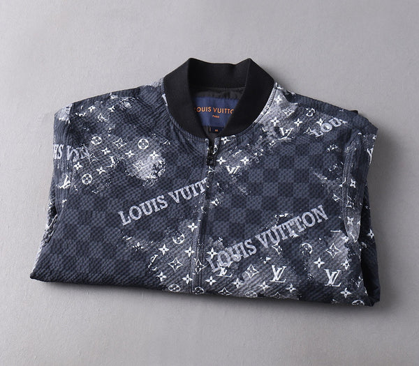 LV NAVY BLUE MONOGRAM AND DAMIER JACKET 239042