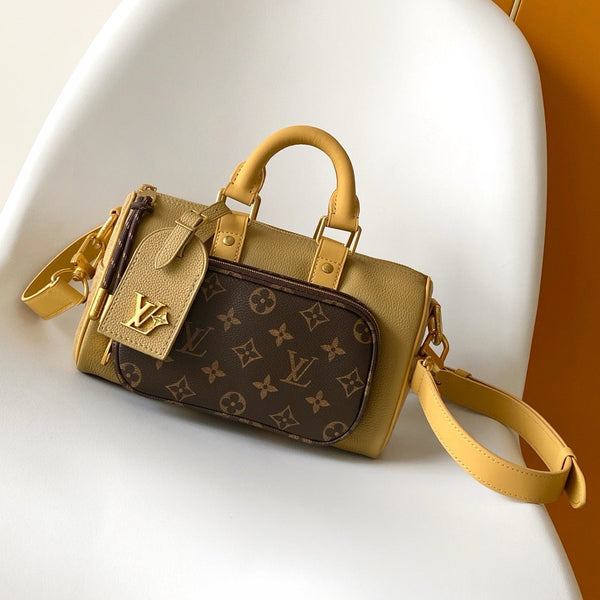 LV M12627 Keepall Bandoulière Cargo 25 Khaki Monogram Canvas & Cowhide GHW