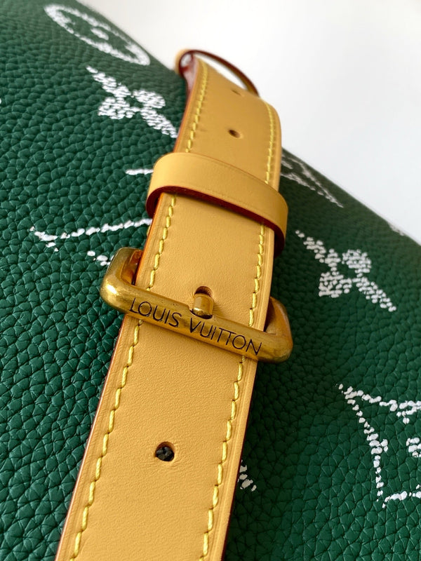 LV Speedy P9 Bandoulière 50 Green Cowhide GHW