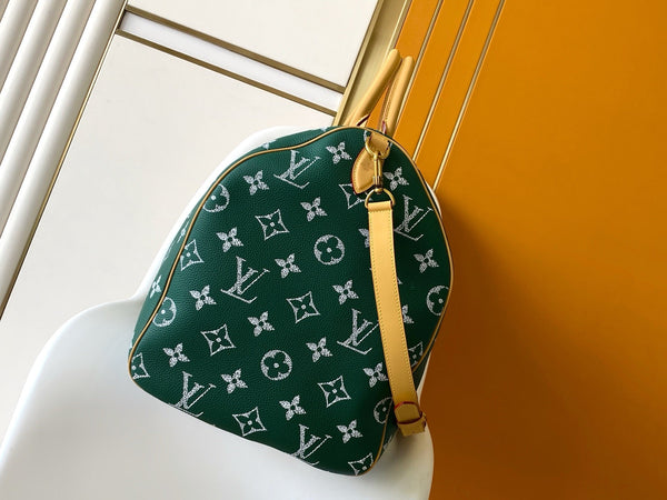 LV Speedy P9 Bandoulière 50 Green Cowhide GHW