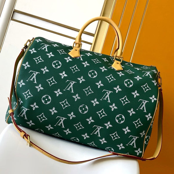 LV Speedy P9 Bandoulière 50 Green Cowhide GHW
