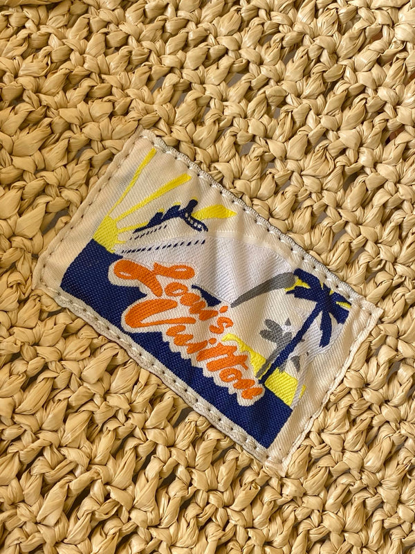 Summer Shopper Tote MM Beige Raffia & Cowhide