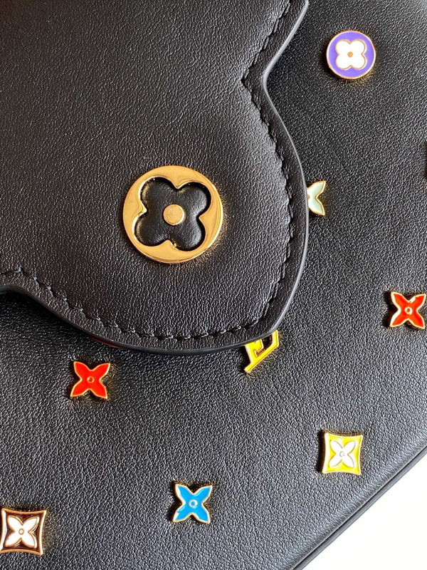 LV x TM Capucines Mini 21cm Black Taurillon Cowhide & Metallic Studs GHW
