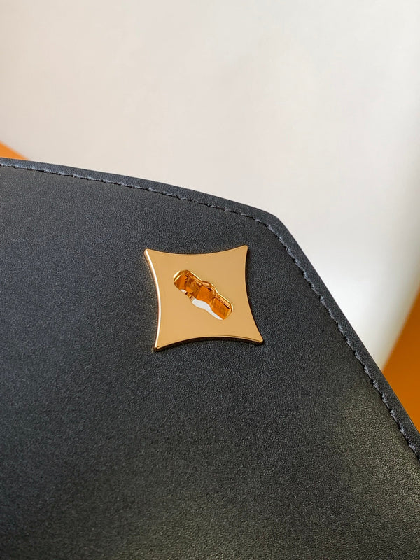 LV 25s Rose Des Vents Handbag 19cm Black Crocodile GHW