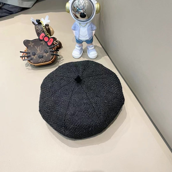 BERRET HAT IN BLACK TWEED 394272