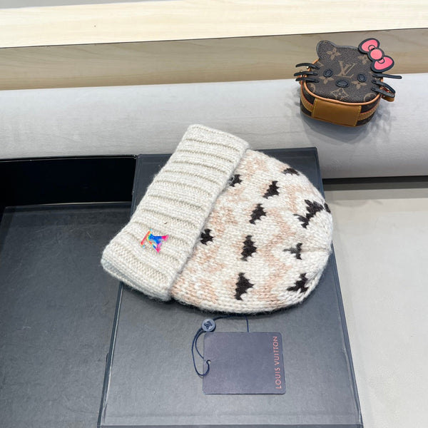 CAPPELLO ANTIVENTO IN LANA COLORATO 406925 