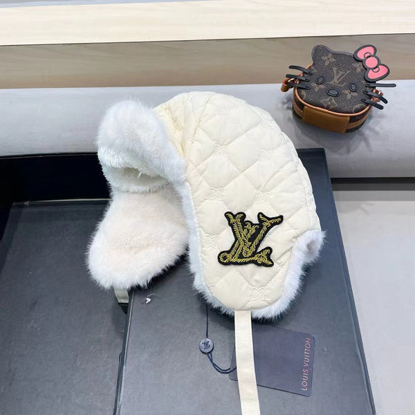 CAPPELLO TRAPPER IN COTONE BEIGE 411230 