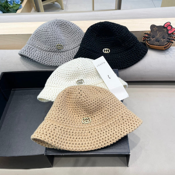 CAPPELLO A SECCHIELLO IN MAGLIA DI LANA MARRONE TORTILLA 413397 