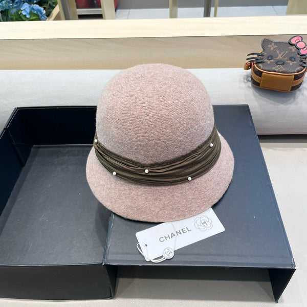 CAPPELLO A PENNELLO IN MISTO LANA MARRONE ROSA 426248 