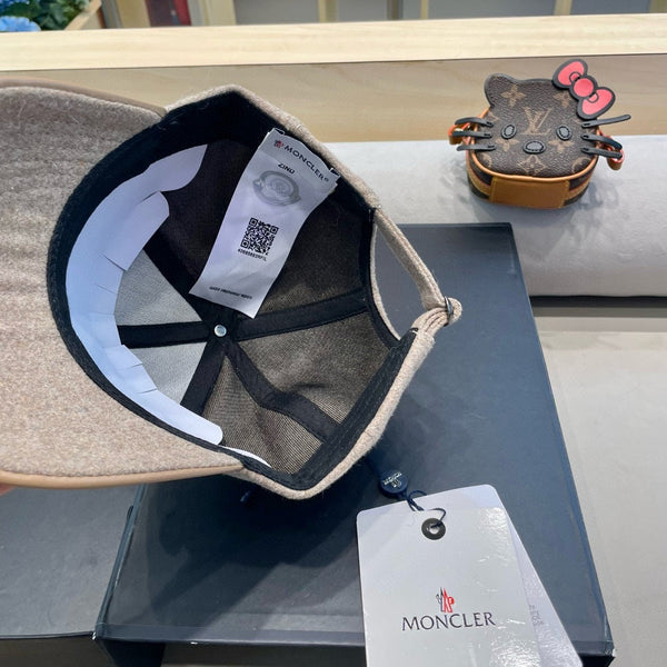 BERRETTO DA BASEBALL IN LANA-TWEED E PELLE MARRONE ARACHIDI 428238 