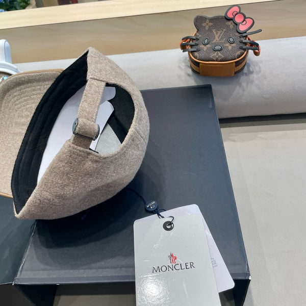 BERRETTO DA BASEBALL IN LANA-TWEED E PELLE MARRONE ARACHIDI 428238 