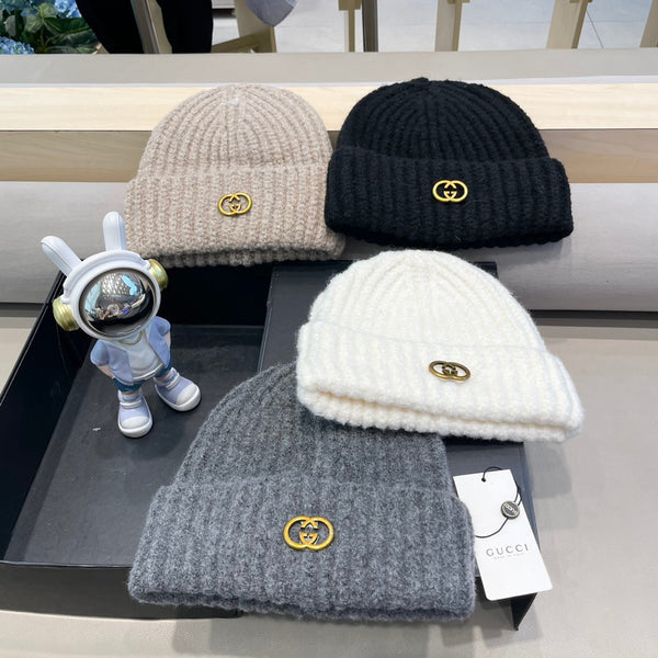 BEANIE HAT IN SHARK GRAY WOOL 434958