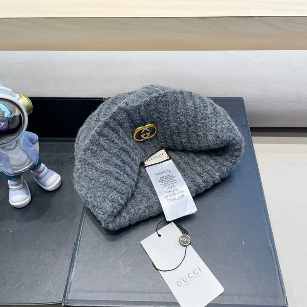 BEANIE HAT IN SHARK GRAY WOOL 434958