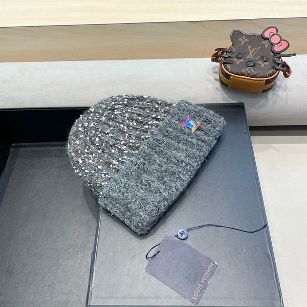 BERRETTO IN MAGLIA DI LANA GRIGIA 431617 