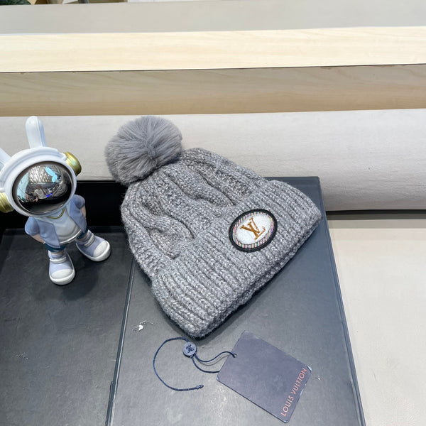 BEANIE HAT IN GRAY WOOL 433485