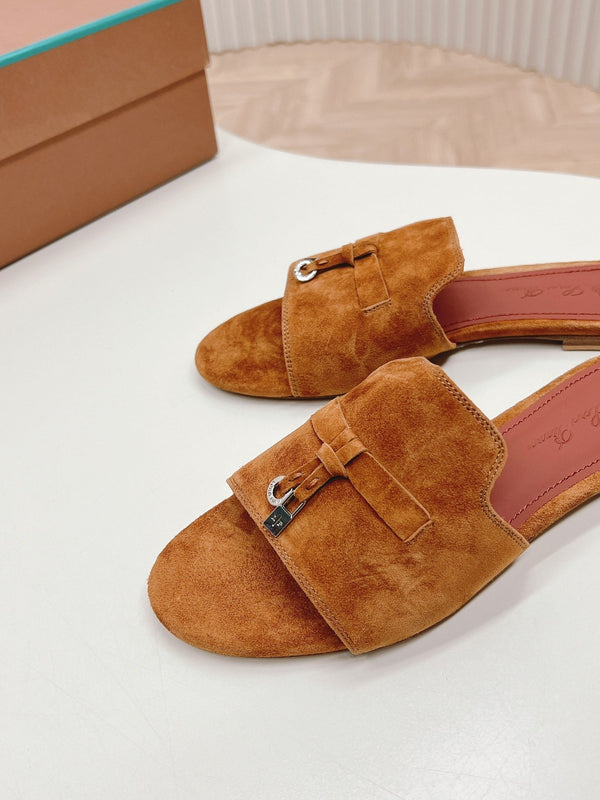 LP SUMMER CHARMS SANDALS IN BROWN SUEDE