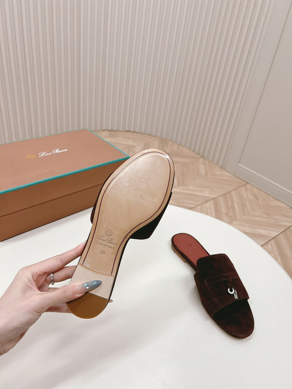 LP SUMMER CHARMS SANDALS IN BURNT UMBER SUEDE