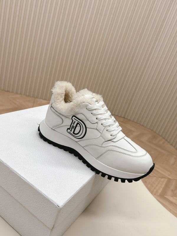 C'est Dior Sneaker Fleece Lining White Lambskin