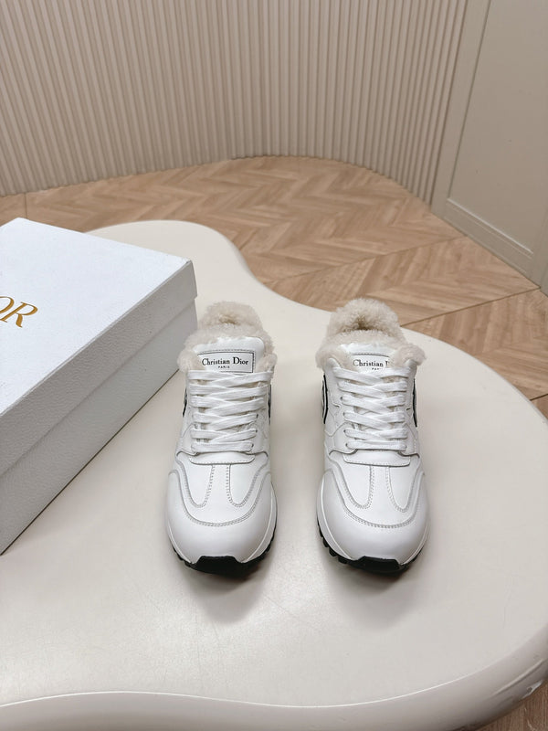 C'est Dior Sneaker Fleece Lining White Lambskin