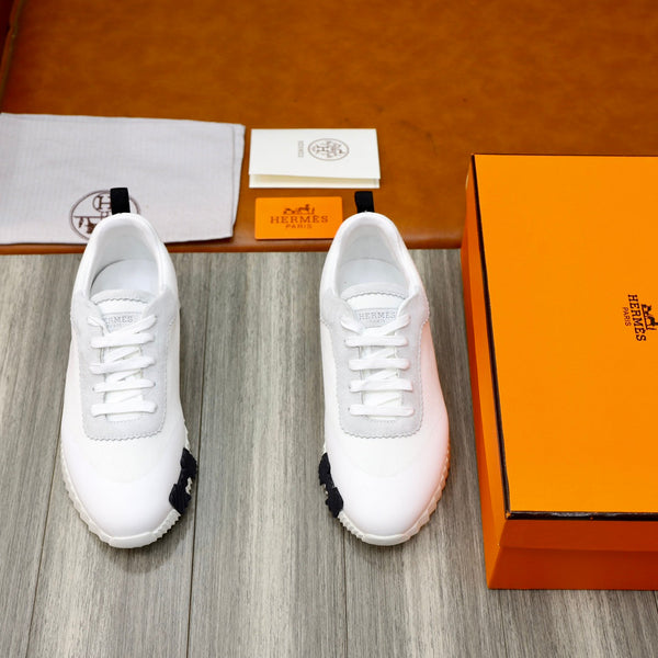 SNEAKER HM BOUNCING IN TELA BIANCA E PELLE DI VITELLO