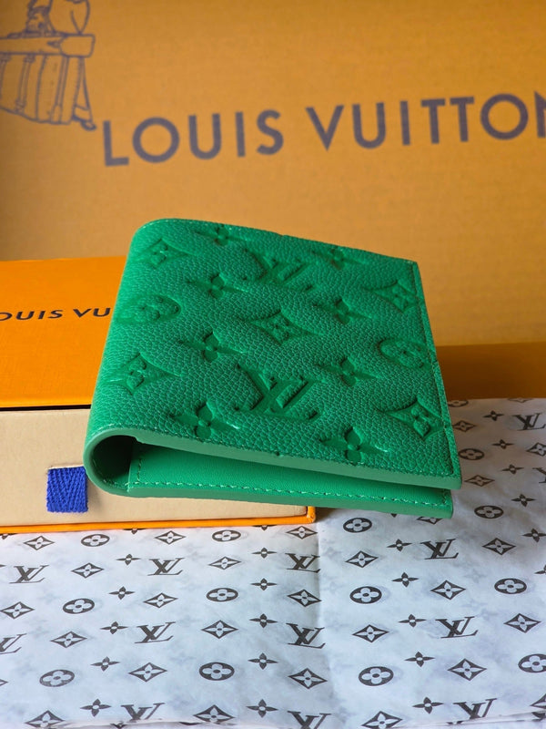 LV M25992 Pocket Organizer Wallet Bamboo Green Taurillon Monogram leather