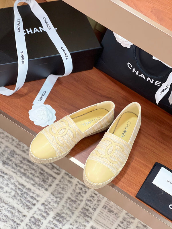 cc espadrillas beige bianco panno di lana beige pelle di agnello