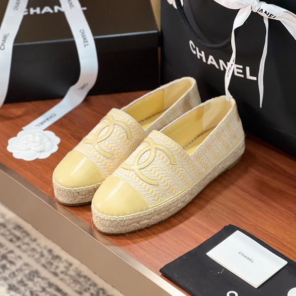 cc espadrillas beige bianco panno di lana beige pelle di agnello