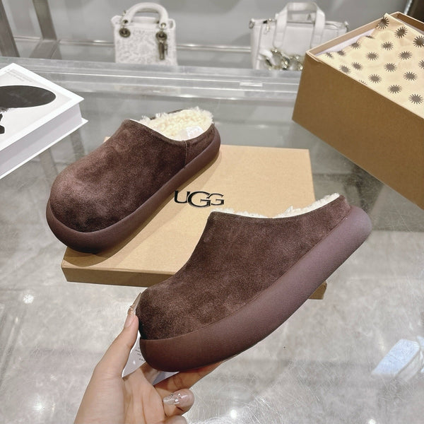 UGG Classic Ultra Mini Mule Reddish Brown Wool Suede 518882