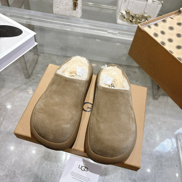 UGG Classic Ultra Mini Mule Earthy Brown Wool Suede 518884