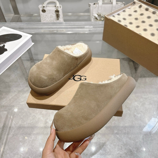 UGG Classic Ultra Mini Mule Earthy Brown Wool Suede 518884