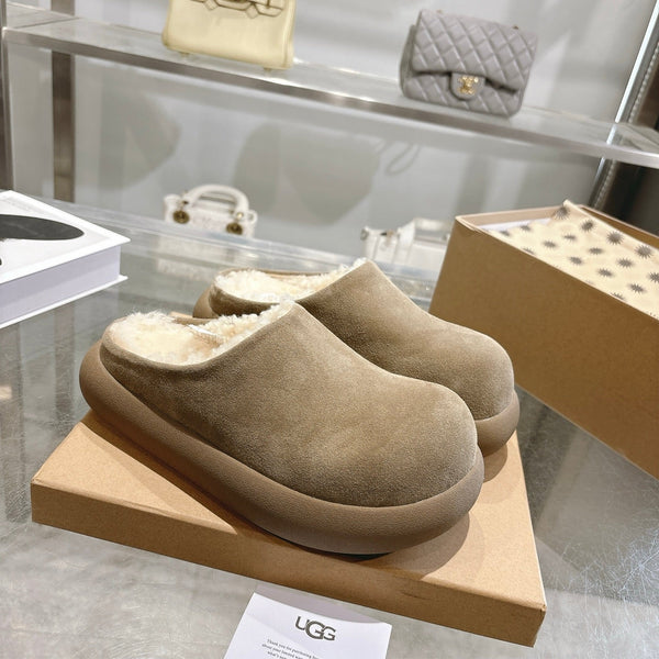 UGG Classic Ultra Mini Mule Earthy Brown Wool Suede 518884