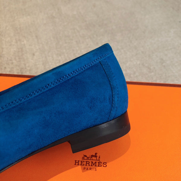 Paris Loafer Blue Suede Calfskin With Signature Buckle 509352