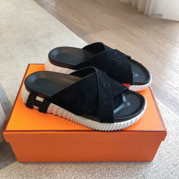 HM INFRA SANDAL BLACK SUEDE