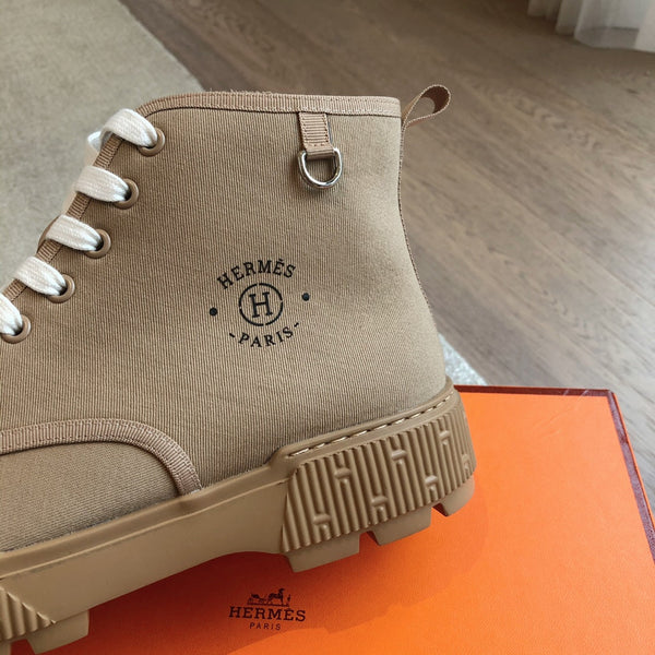 HM ITINERAIRE ANKLE BOOT CAMEL CANVAS