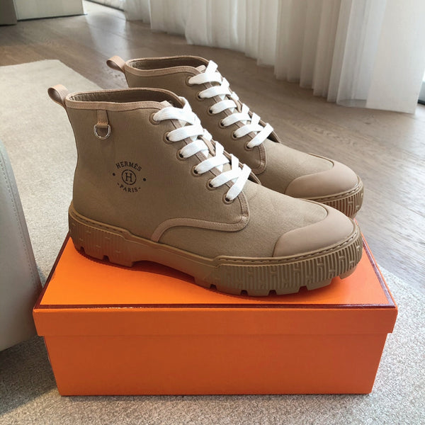 HM ITINERAIRE ANKLE BOOT CAMEL CANVAS