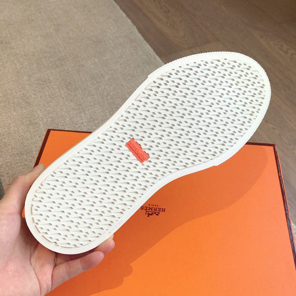 SCARPE DA TENNIS IN PELLE DI VITELLO BIANCA CON MOTIVI CIELO