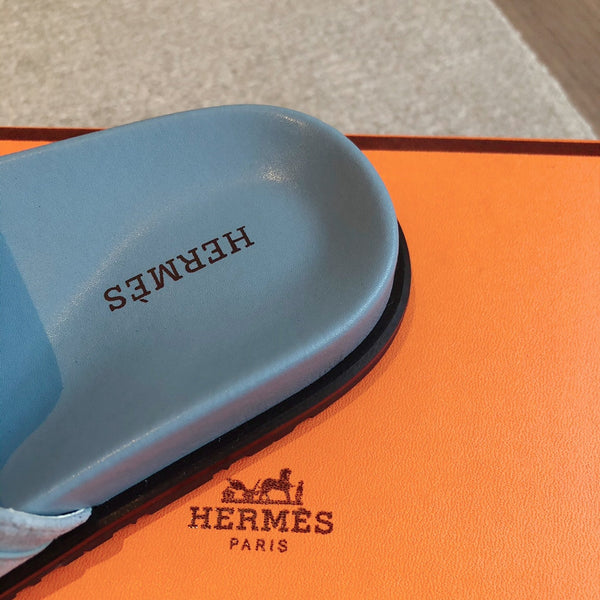 Empire Sandal Baby Blue Lambskin Suede Goatskin