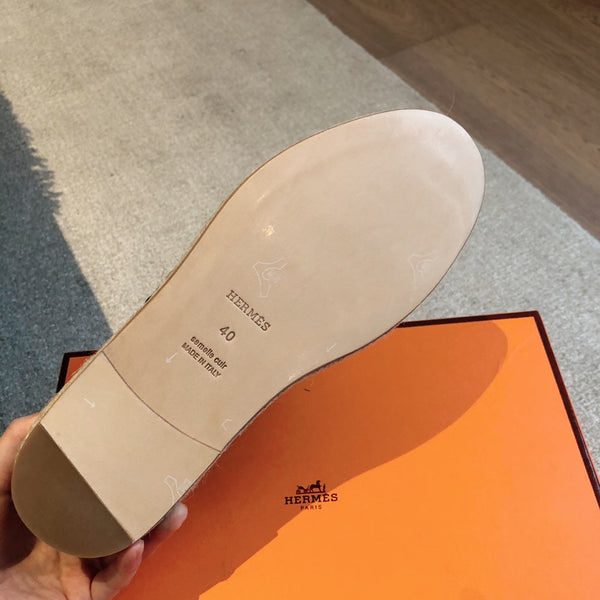 HM Trip Espadrille Black Grained Calfskin