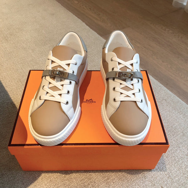 HM Day Sneaker White Mix Brown Lambskin 970889