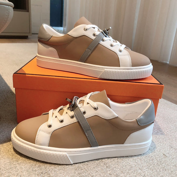 HM Day Sneaker White Mix Brown Lambskin 970889