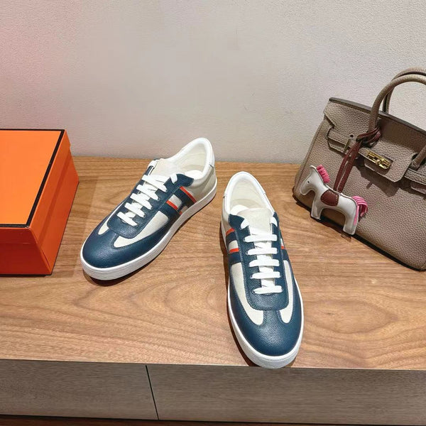 HM 25 Boomerang Sneaker Dark Blue White Red Calfskin