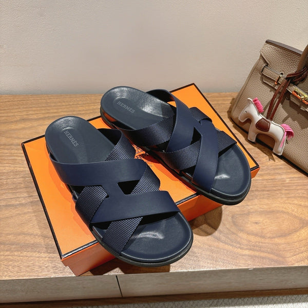 HM 25 Kazimir Sandal Two-tone Calfskin Canvas