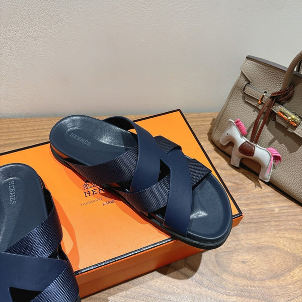 HM 25 Kazimir Sandal Two-tone Calfskin Canvas