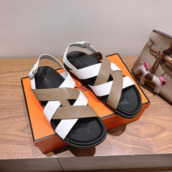 HM 25 Heracles Sandal White Nude Calfskin