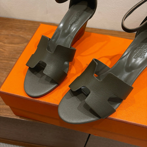 HM Encens Sandal 50mm Black Calfskin 429013