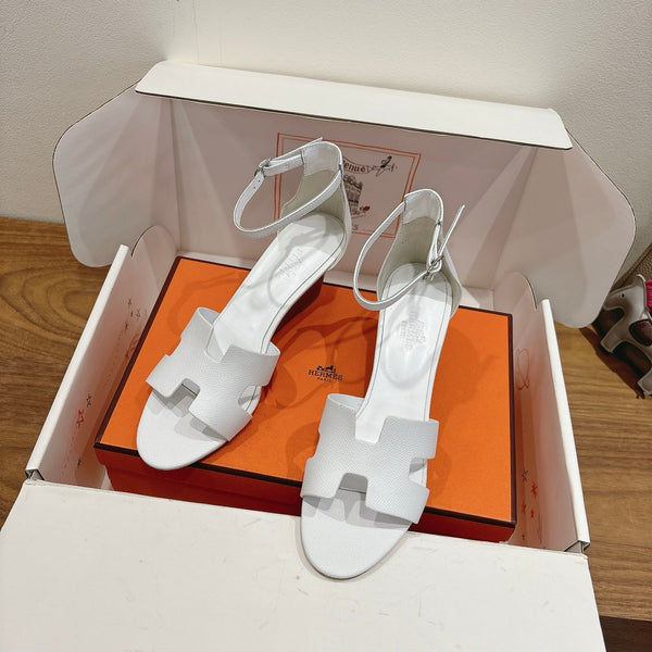 HM Encens Sandal 50mm White Calfskin 429015