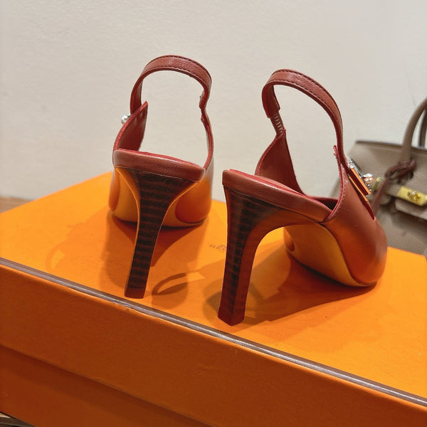 HM Lover Pump 80mm Brown Calfskin 429024